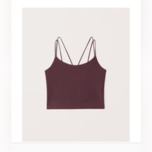 Abercrombie & Fitch Burgundy Contour Strappy Back Tank